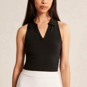 Abercrombie & Fitch Collared Crop Top Golf Top NWT